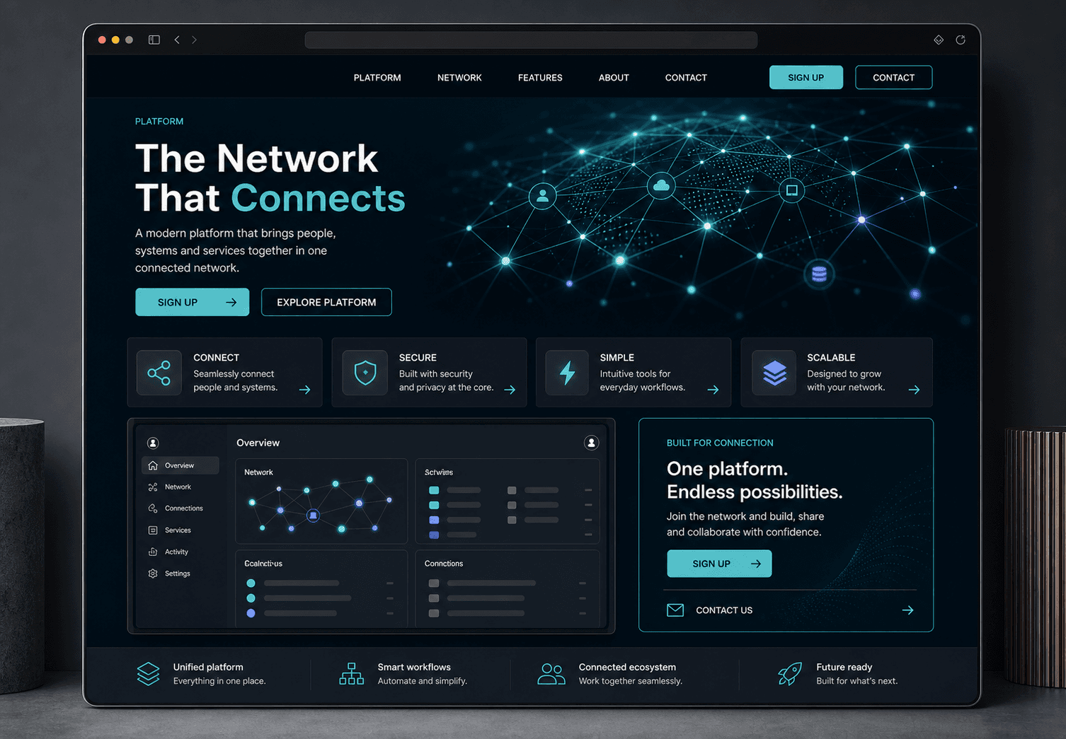 Project presentation for the EVVE Network client website project.